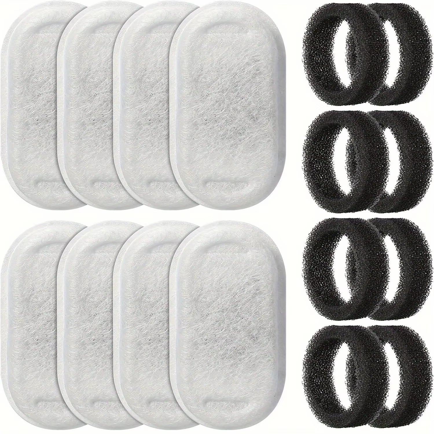 8PCS Cat Water Fountain Replacement Filters - for Clean Drinking Water - Fits Multiple Models Ideal for Small Animals Dispenser