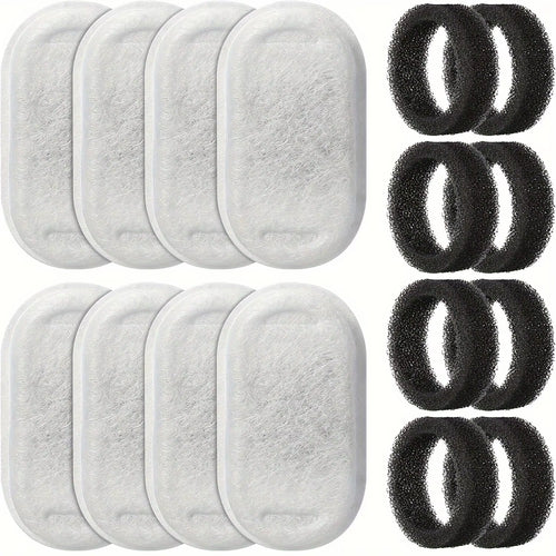 8PCS Cat Water Fountain Replacement Filters - for Clean Drinking Water - Fits Multiple Models Ideal for Small Animals Dispenser