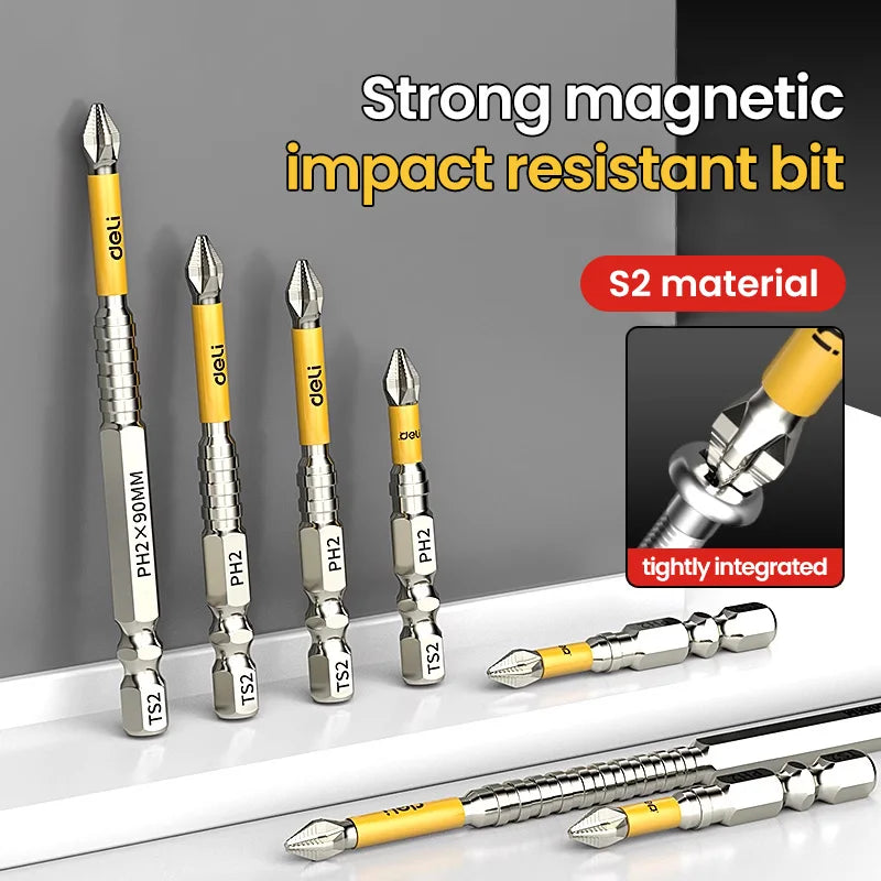 Non-Slip PH2 Magnetic Batch Head Cross Screwdriver Hardness Drill Bit Screw Driver Hand Tools 25/50/65/70/90/150Mm