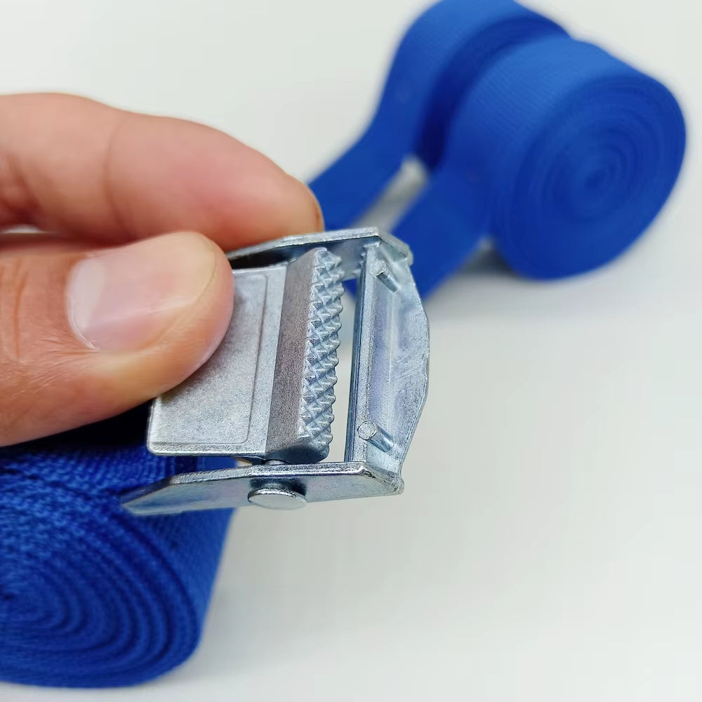 2Pcs 4M Zinc Alloy Pressure Buckle Pallet Cargo Straps Luggage Fixed Car Fixed Tightener Tensioner Straps Ratchet Tie-Down Belt