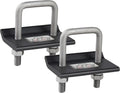 64707 Trailer Hitch Tightener anti Rattle Clamp for 1.25 Inch and 2 Inch Receiver Hitches, Black Aluminum Stabilizer Plate, 2 Packs