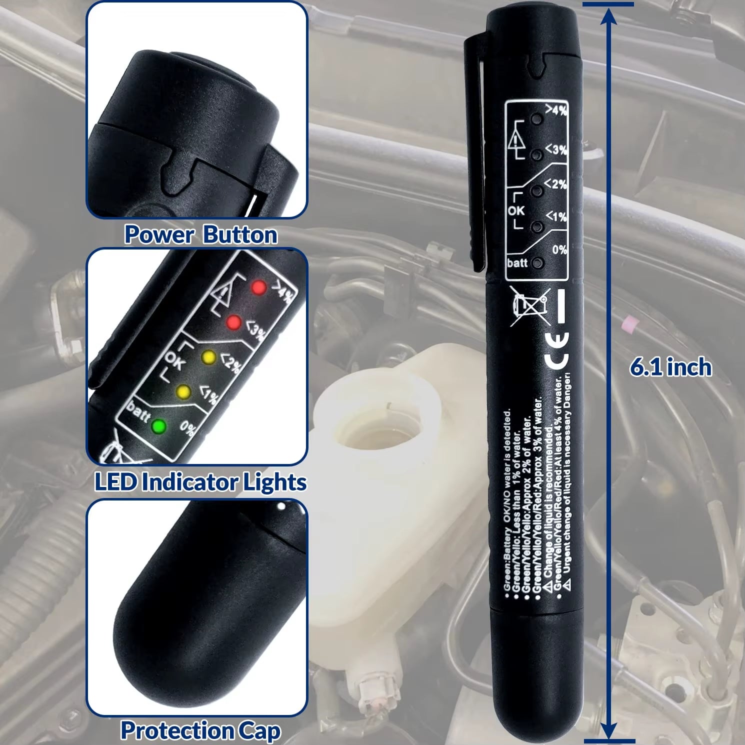 Accurate Oil Quality Check Pen Universal Brake Fluid Tester Car Brake Liquid Digital Tester Vehicle Auto Automotive Testing Tool