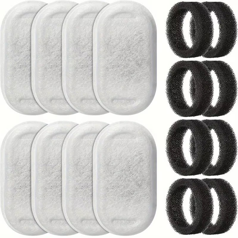 8PCS Cat Water Fountain Replacement Filters - for Clean Drinking Water - Fits Multiple Models Ideal for Small Animals Dispenser