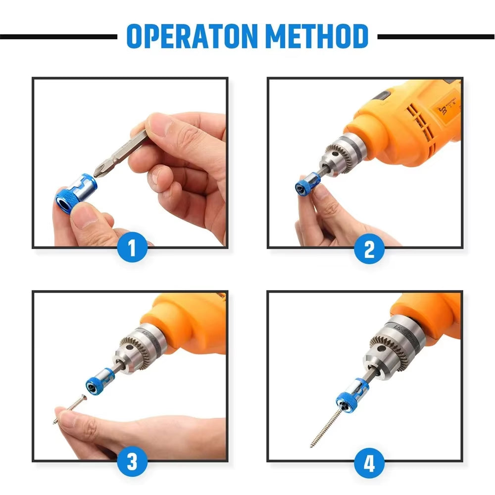 1 Pcs Magnetic Screw Rings Magnetized Ring Screwdriver Bits for 1/4 Inch 6.35MM Screwdriver Bits Electric Screwdriver Bits