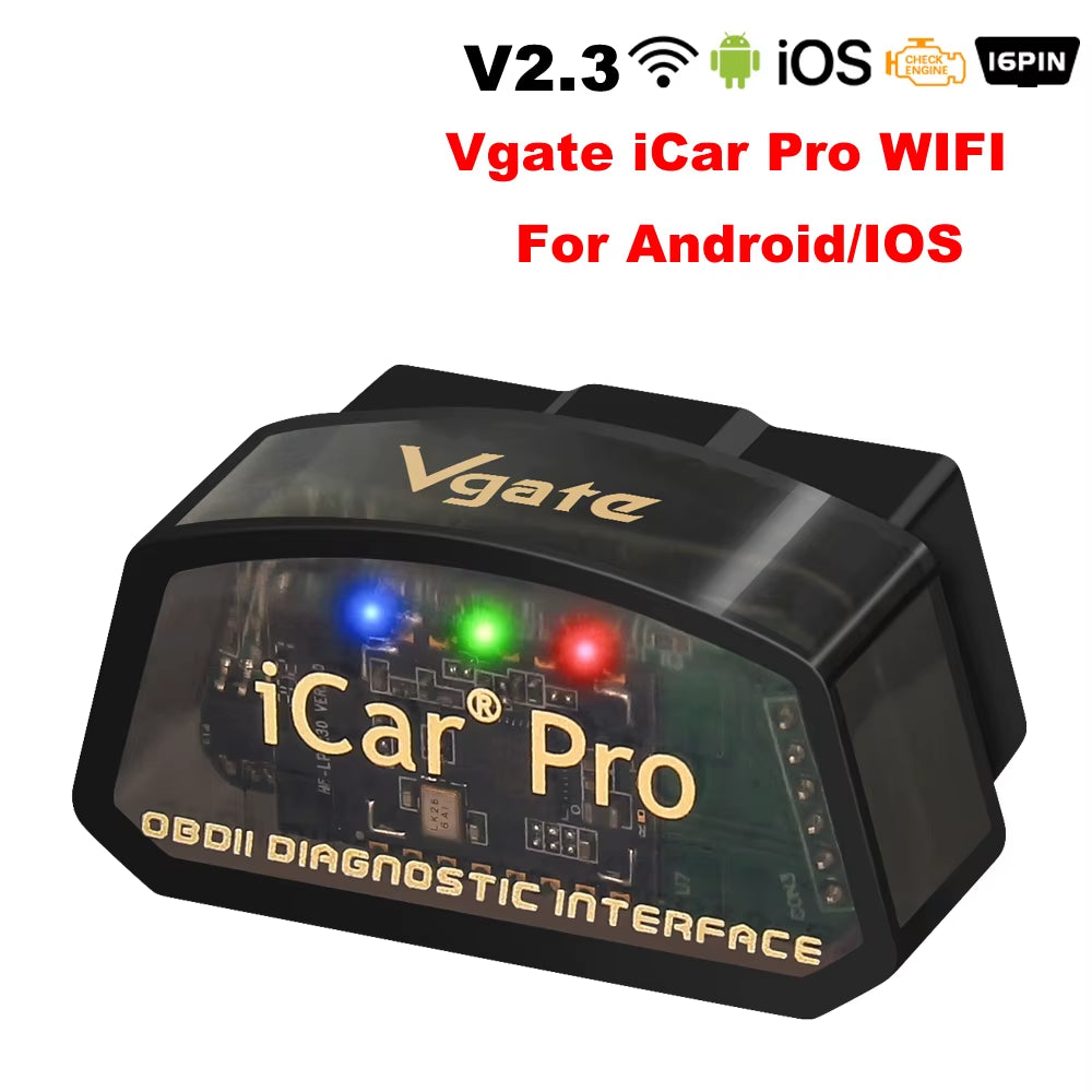 Vgate Icar Pro Elm327 V2.3 OBD 2 OBD2 Car Diagnostic Tool WIFI Bluetooth 4.0 for IOS Scan Tool ODB2 Auto Scanner PK ELM 327 V1 5