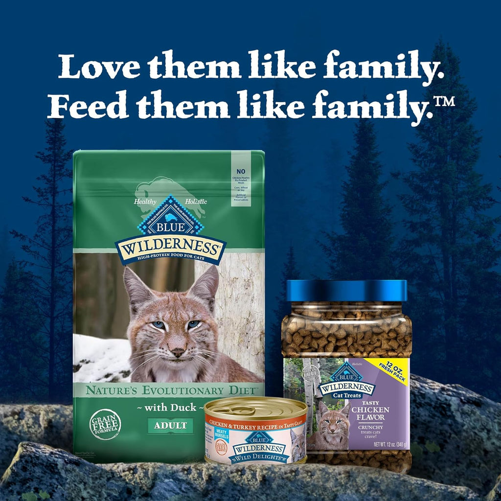 Blue Buffalo Wilderness Healthy Adult Dry Cat Food, Supports Health and Wellness, High-Protein & Grain-Free, Duck, 11-Lb Bag