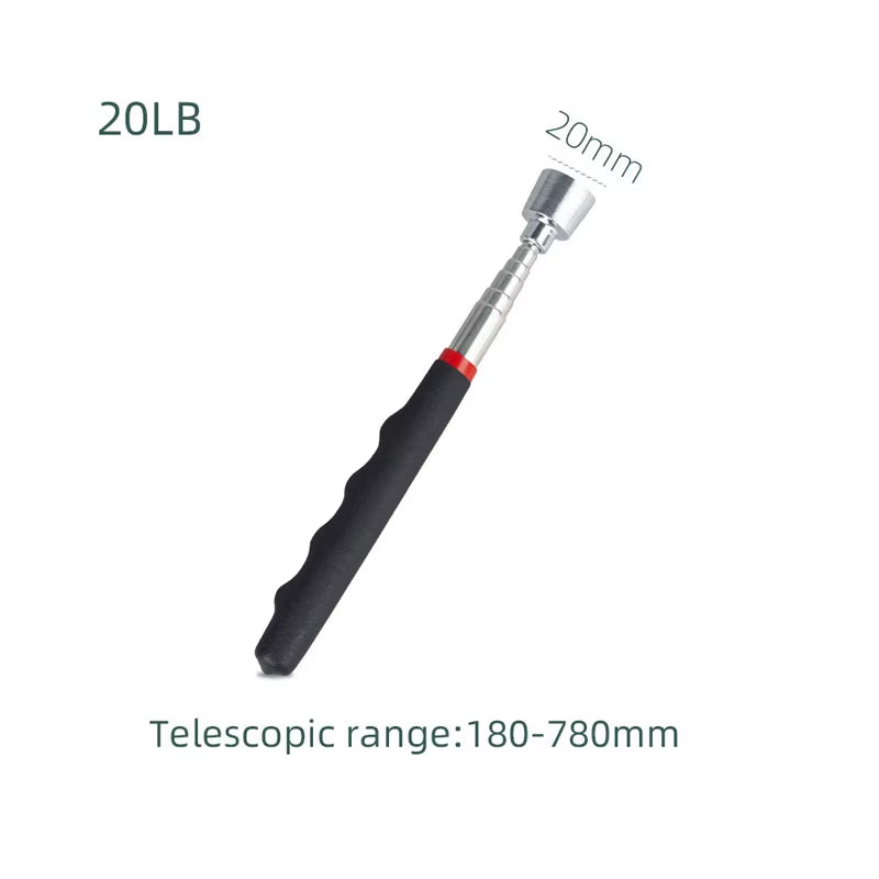 360° Inspection Mirror LED Light Extend Telescopic Inspection Work Mirror with Grip Handle Car Maintenance Repairing Pickuptools