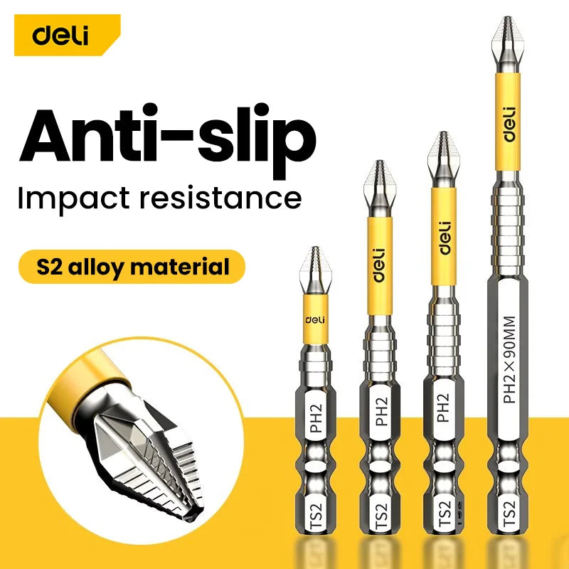 Non-Slip PH2 Magnetic Batch Head Cross Screwdriver Hardness Drill Bit Screw Driver Hand Tools 25/50/65/70/90/150Mm