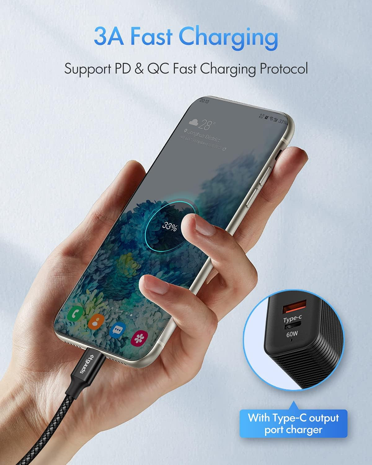USB C to USB C Cable 3Ft, 2-Pack 60W USBC to USBC Cord, Type C to C Charger Cable Fast Charging for Iphone 17 16 15 Pro Max plus Air, Samsung Galaxy S25 S24 S23, for Macbook/Ipad, Pixel