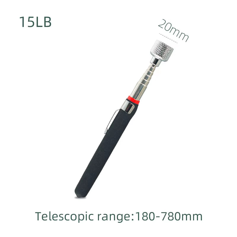 360° Inspection Mirror LED Light Extend Telescopic Inspection Work Mirror with Grip Handle Car Maintenance Repairing Pickuptools