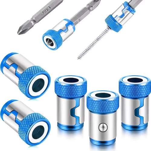 1 Pcs Magnetic Screw Rings Magnetized Ring Screwdriver Bits for 1/4 Inch 6.35MM Screwdriver Bits Electric Screwdriver Bits